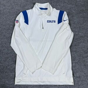 Nike Men's Indianapolis Colts NFL OnField Dri-Fit Vented 1/4 Zip Sz Small White